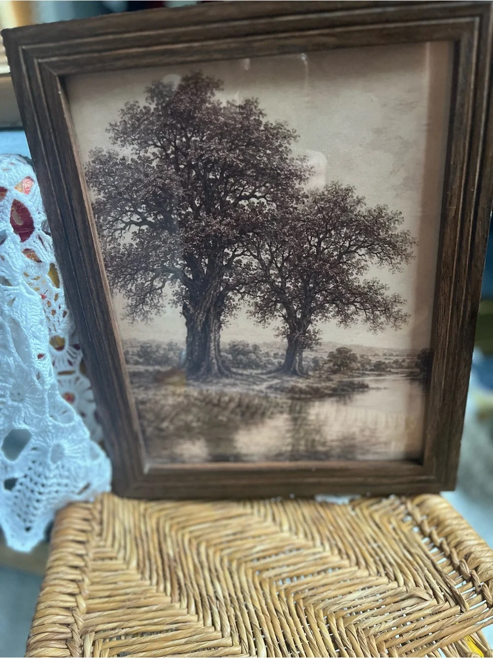 Rustic Brown Framed Landscape Wall Art - Home Accents